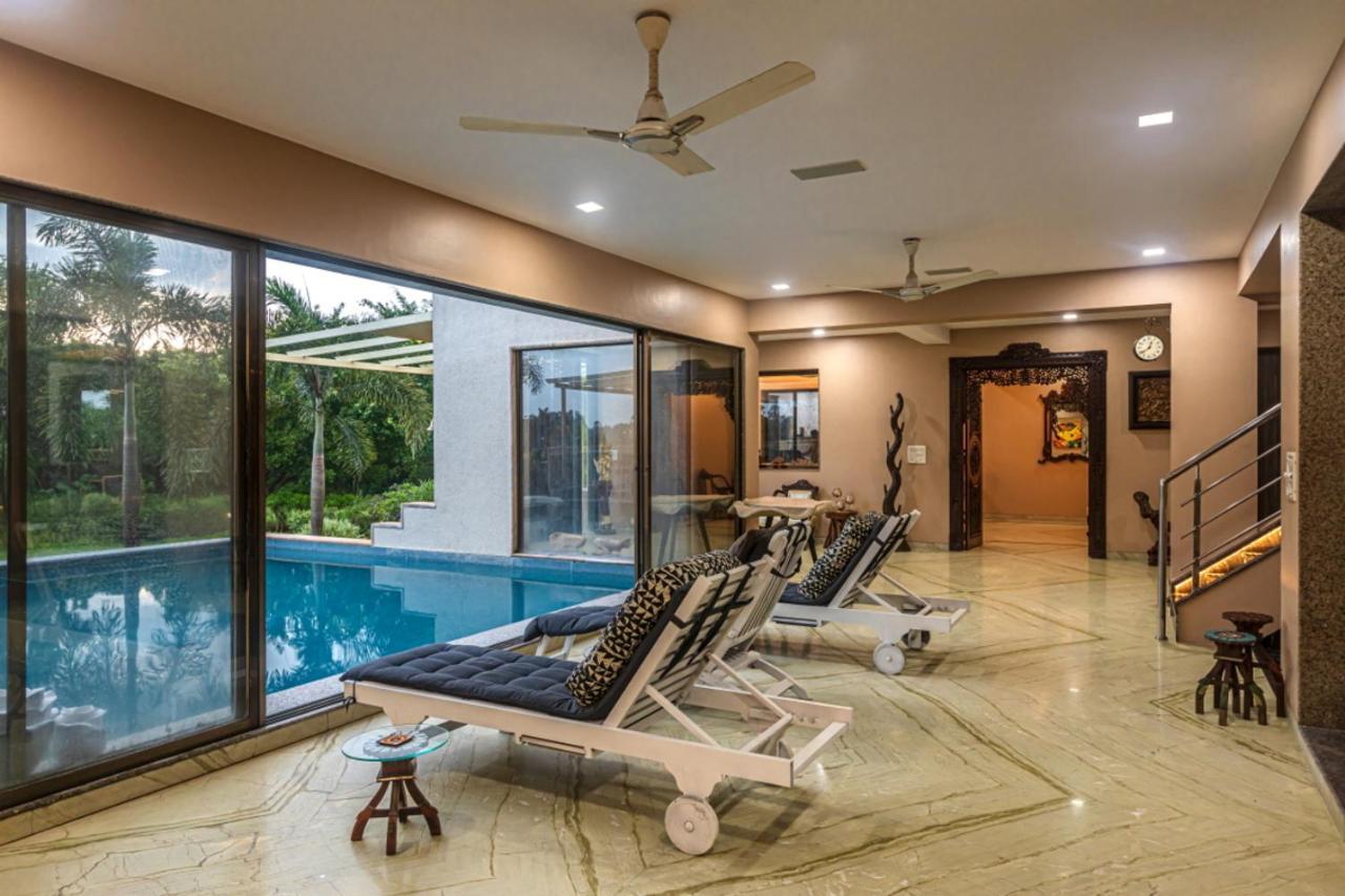 Saffronstays Aura, Alibaug - Luxury Pool Villa With A Game Room And Spacious Lawn Alībāg Exterior foto